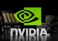 the nvidia logo is displayed on a table