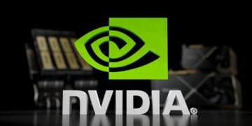 the nvidia logo is displayed on a table